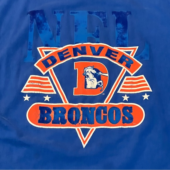 70’s Vintage Denver Broncos Single Stitch Jersey Shirt Adult Large - MADE IN USA - Picture 2 of 7